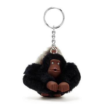 Kipling Mom And Baby Fashion Sven Monkey Keychain Accessories Black Croc | AU 1944RV